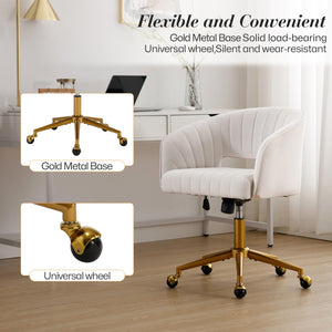 Velvet Home Office Chair | Beige