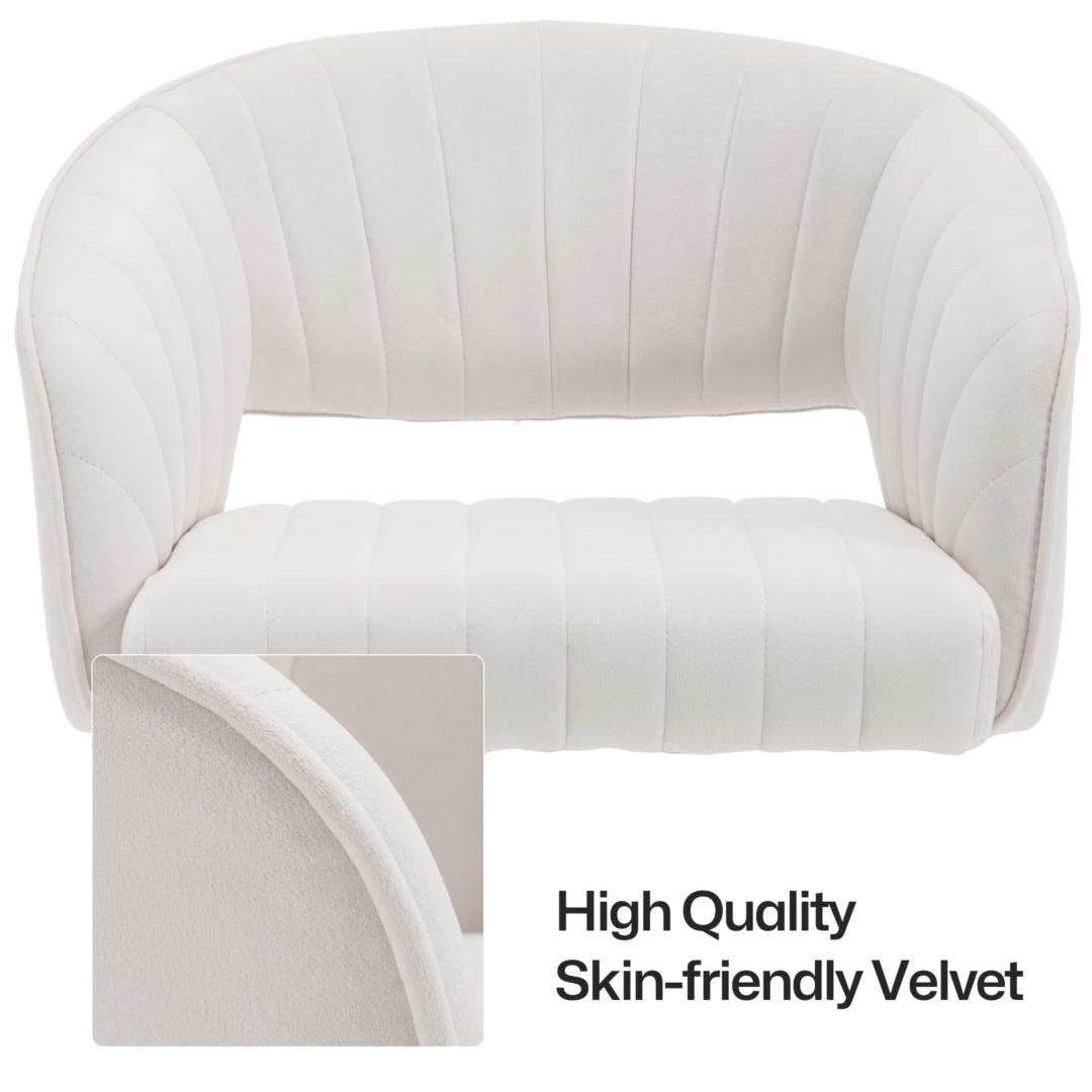 Velvet Home Office Chair | Beige