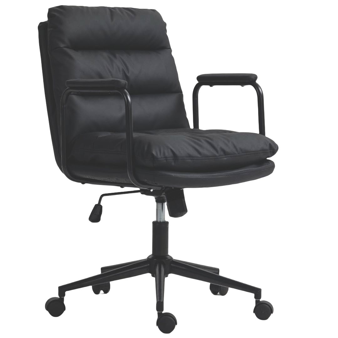 Faux Leather Office Chair | Black