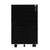 EKKIO 3 Drawer Mobile File Cabinet with Lock (Black) EK-FCD-100-XM