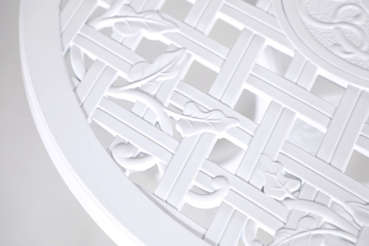 Remy Aluminium Table | White Finish | Stylish Outdoor Dining Table | Weather-Resistant