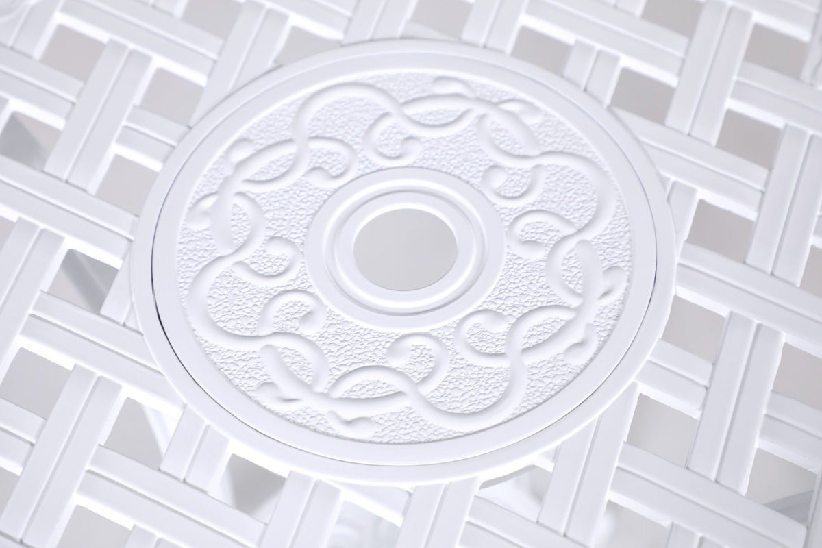 Remy Aluminium Table | White Finish | Stylish Outdoor Dining Table | Weather-Resistant