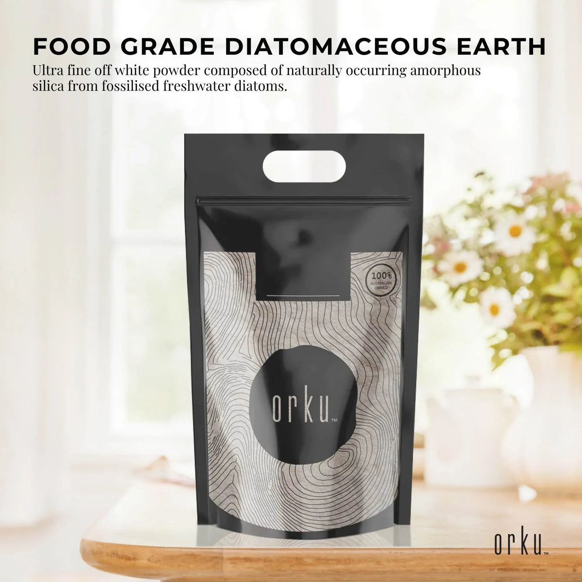 5Kg Organic Fine Diatomaceous Earth | Food Grade Fossil Shell Flour Powder