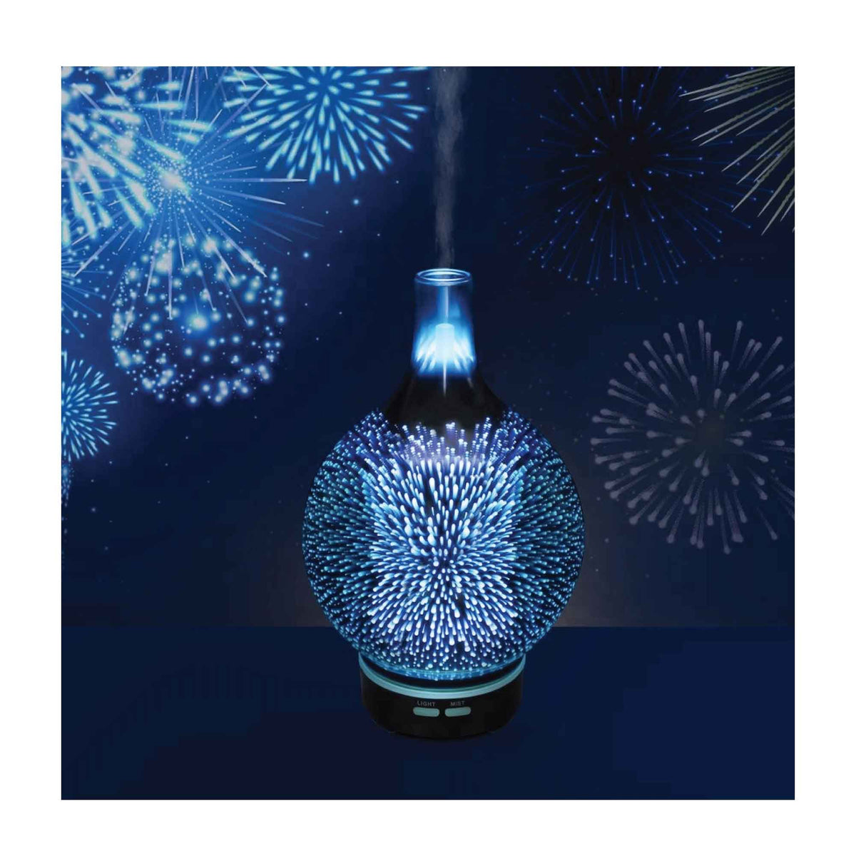Essential Oil Aroma Diffuser | Mirror | 3D Fireworks | Aromatherapy Mist Humidifier