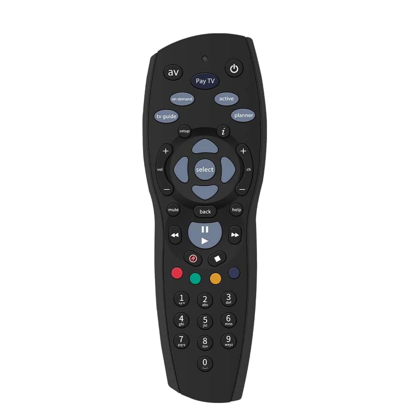 PayTV Remote Control | Compatible with Foxtel IQ IQ2 IQ3 IQ4 HD | Black