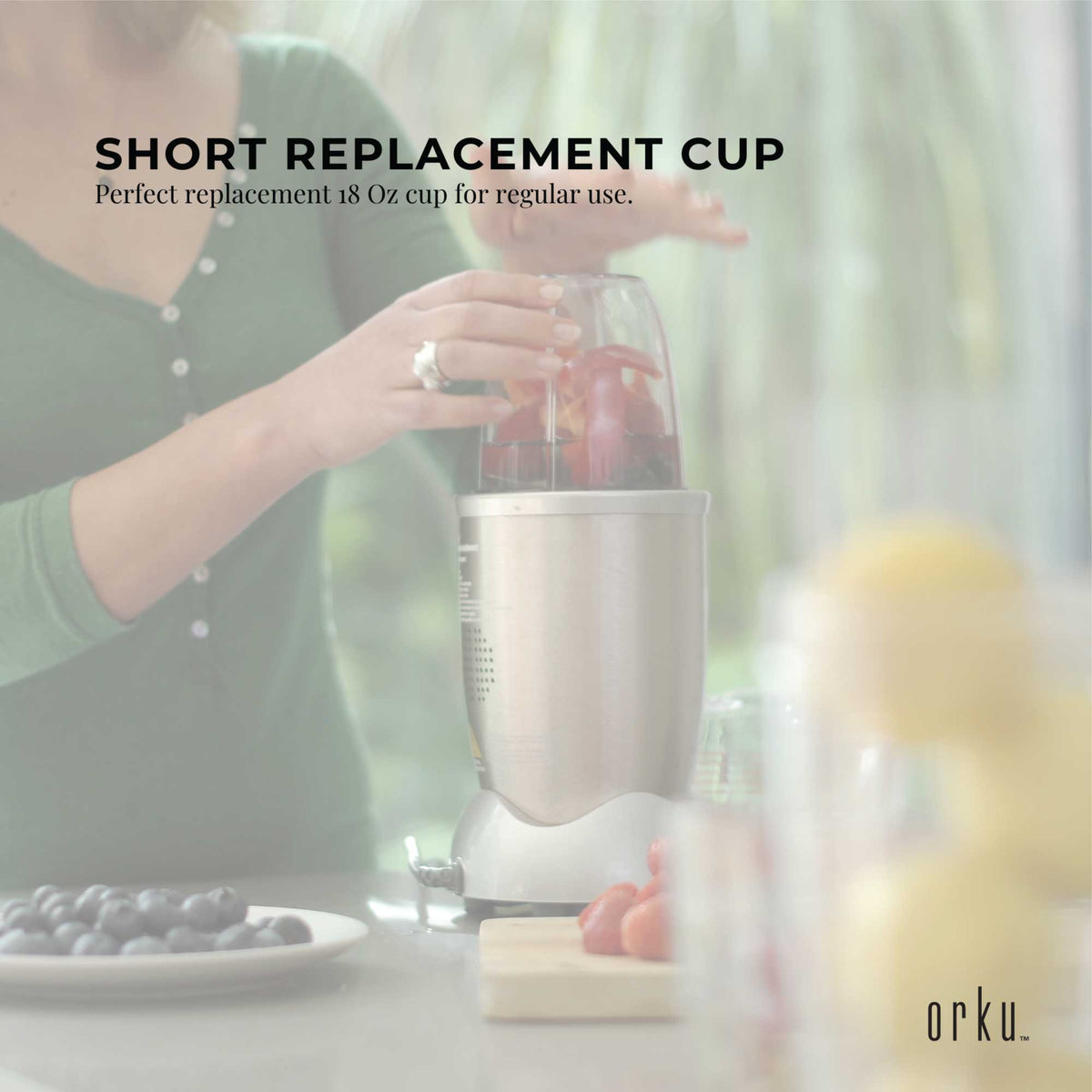 For Nutribullet Small Short Little 18 Oz Cup | Fits 600W & 900W Models | Replacement Part