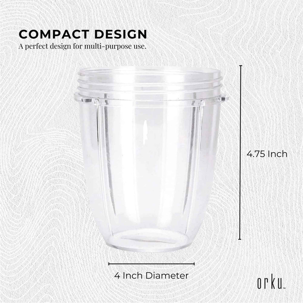 For Nutribullet Small Short Little 18 Oz Cup | Fits 600W & 900W Models | Replacement Part