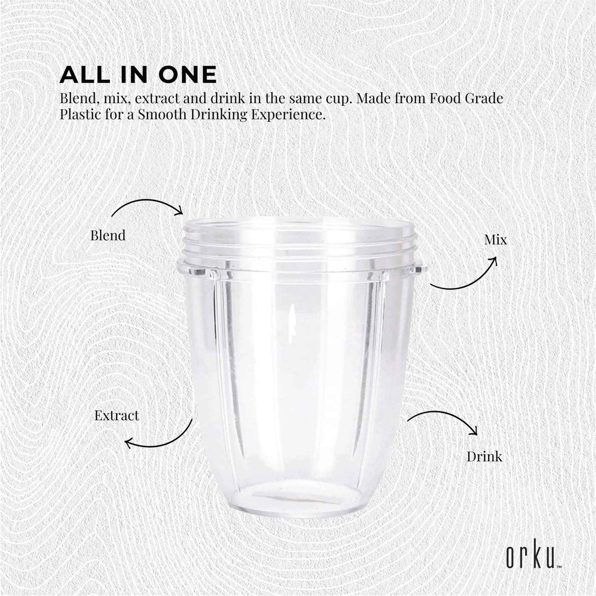 For Nutribullet Small Short Little 18 Oz Cup | Fits 600W & 900W Models | Replacement Part
