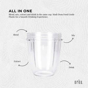 For Nutribullet Small Short Little 18 Oz Cup | Fits 600W & 900W Models | Replacement Part