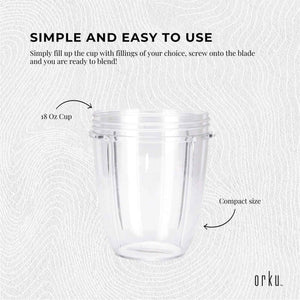 For Nutribullet Small Short Little 18 Oz Cup | Fits 600W & 900W Models | Replacement Part