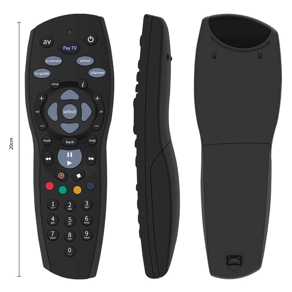 3x PayTV Remote Controls | Compatible with Foxtel MYSTAR SKY | New Zealand | Black