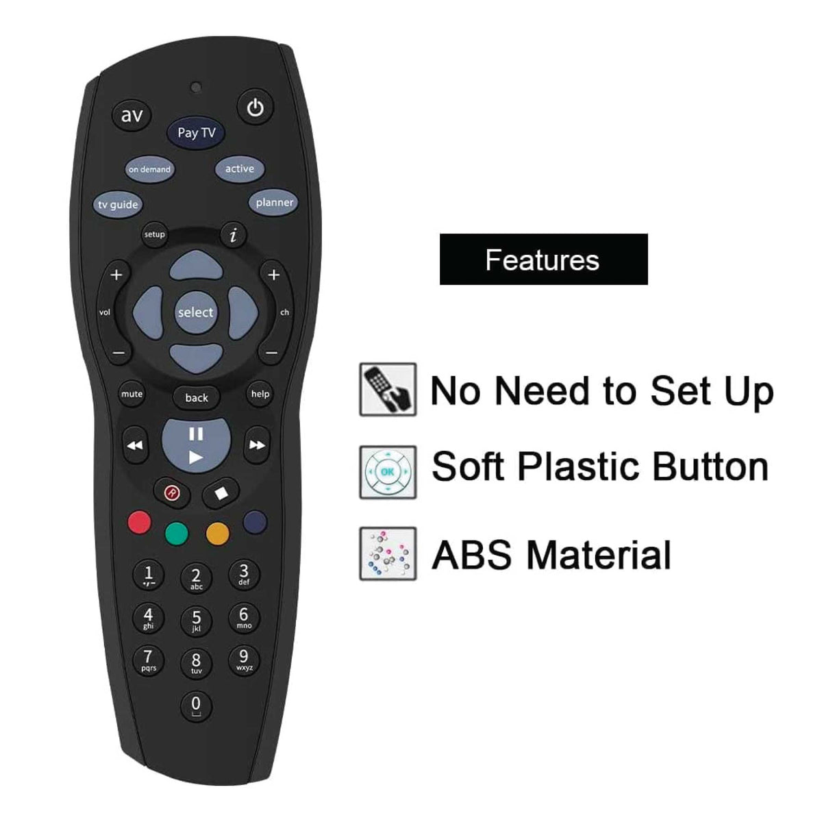 3x PayTV Remote Controls | Compatible with Foxtel MYSTAR SKY | New Zealand | Black