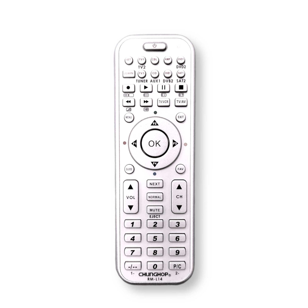 Universal Remote Control | TV DVD SAT TUNER AUX AMP CD | Multi-Brand Compatible