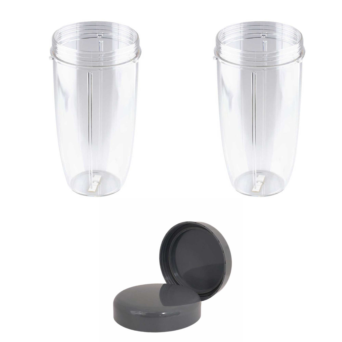 For Nutribullet 2 Tall Cups + 2 Stay Fresh Lids | Fits 600W & 900W Nutri Models