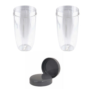 For Nutribullet 2 Tall Cups + 2 Stay Fresh Lids | Fits 600W & 900W Nutri Models
