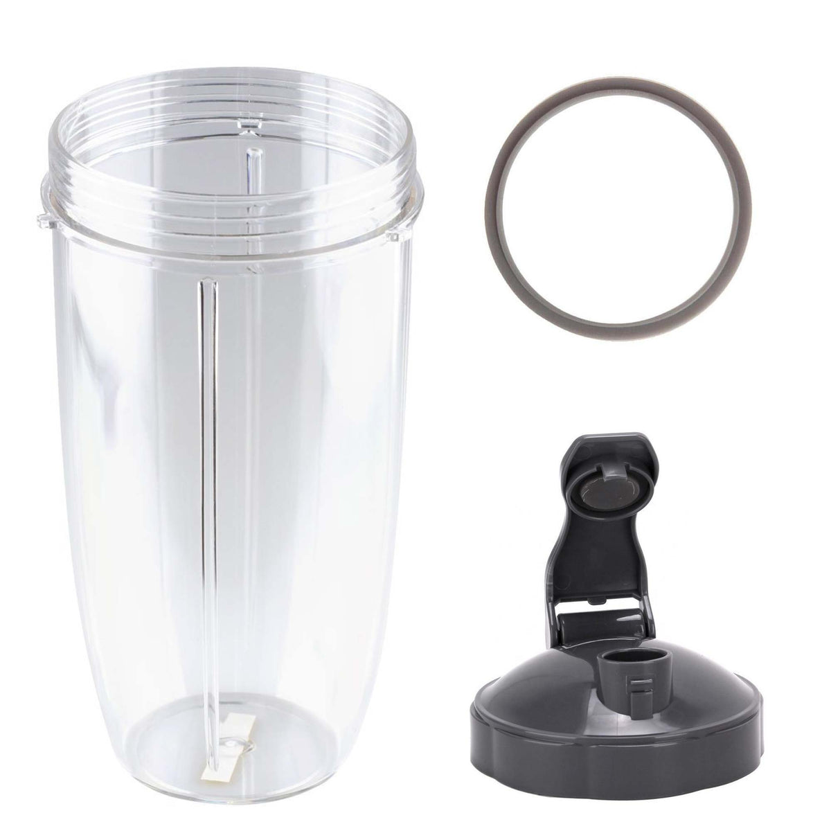 For Nutribullet Colossal Large Cup + Fliptop Lid + Grey Seal | Fits 600W & 900W Models