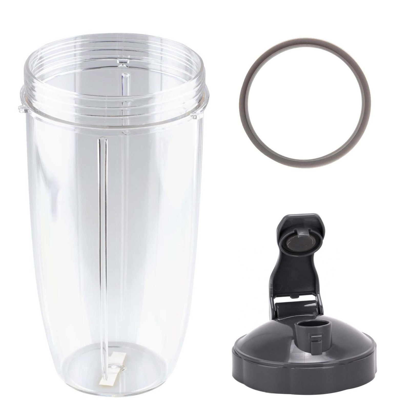 For Nutribullet Colossal Large Cup + Fliptop Lid + Grey Seal | Fits 600W & 900W Models
