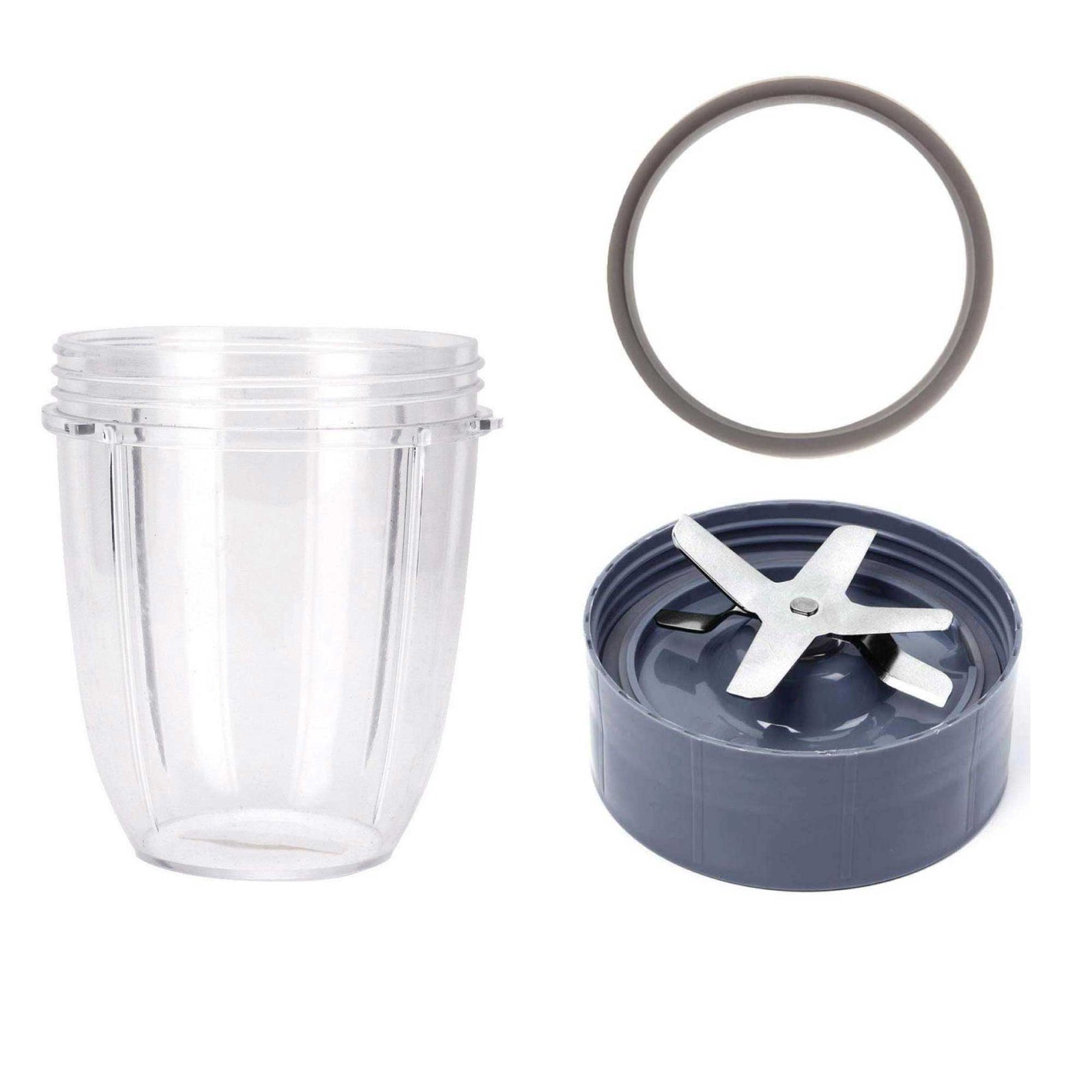 For Nutribullet Short Cup + Extractor Blade + Grey Seal | For 600W & 900W Models