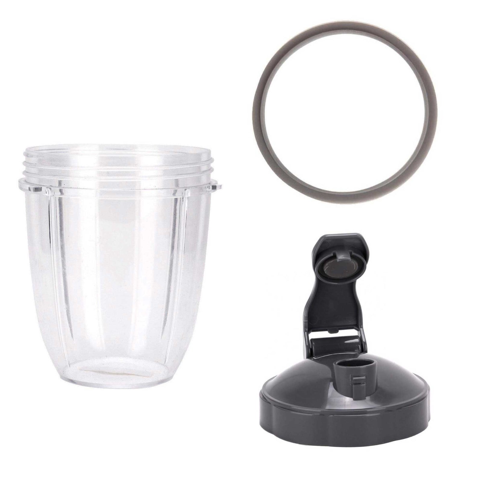 For Nutribullet Short Cup + Fliptop Lid + Grey Seal | Fits All 600W & 900W Models