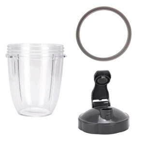 For Nutribullet Short Cup + Fliptop Lid + Grey Seal | Fits All 600W & 900W Models