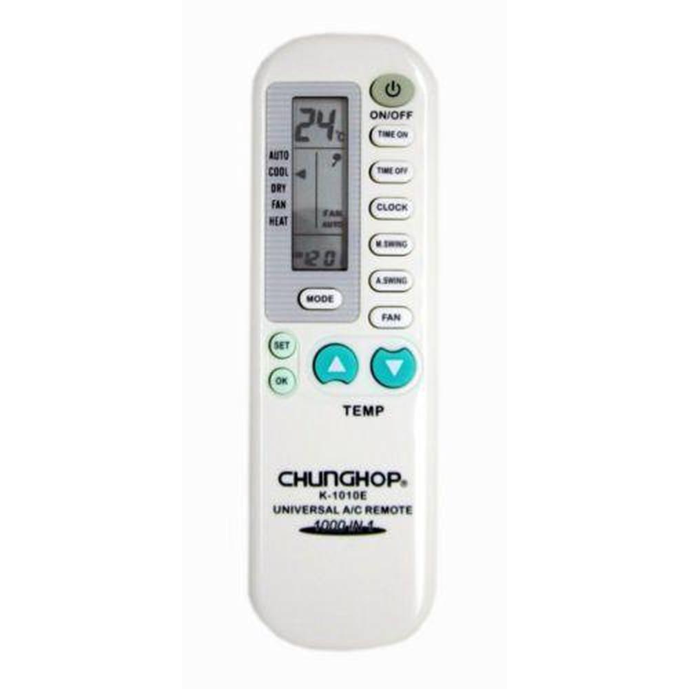 Universal AC Remote Control | Air Conditioner | Multibrand 1000-in-1 | White