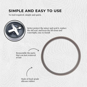 4x For Nutribullet Grey Gasket Seal Ring | Fits 600W, 1200W, 900W New Models