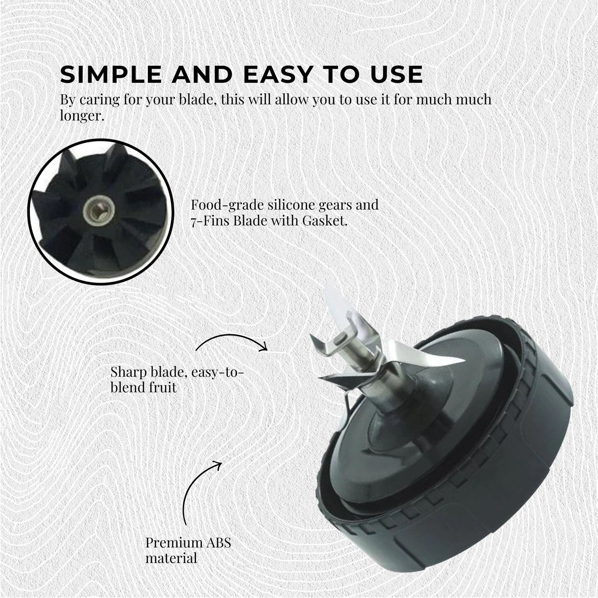 For Nutri Ninja Extractor Blade | 7 Fin Connection | Replacement Blender Part
