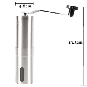 Coffee Bean Grinder | Stainless Steel Ceramic Burr | Manual Hand Crank Nut Mill