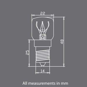 Bulk 10x E14 15W 220V Light Bulbs | Clear Globe for Himalayan Salt Lamps