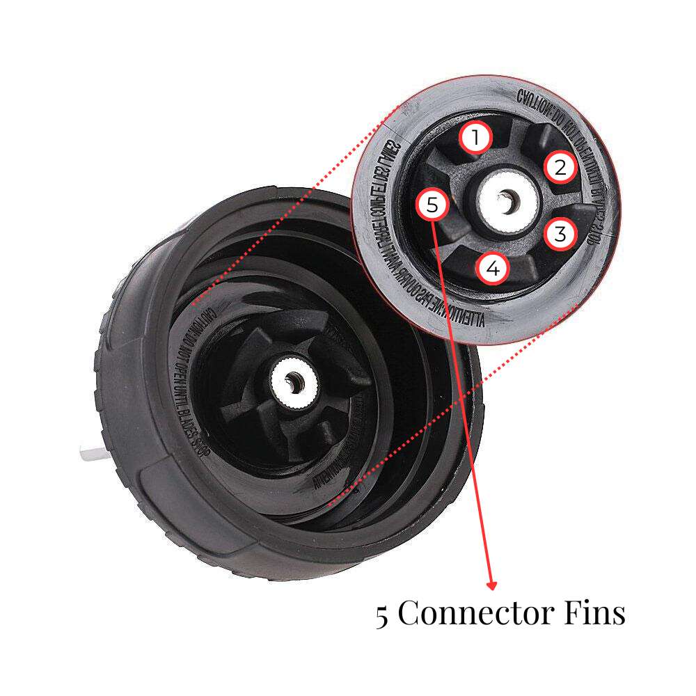 For Nutri Ninja Extractor Blade | 5 Fin Female Connection | Replacement Part