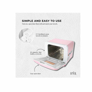 8L Electric Towel Warmer | Pink | UV Steriliser Cabinet | Small Hot Heater & Sanitiser