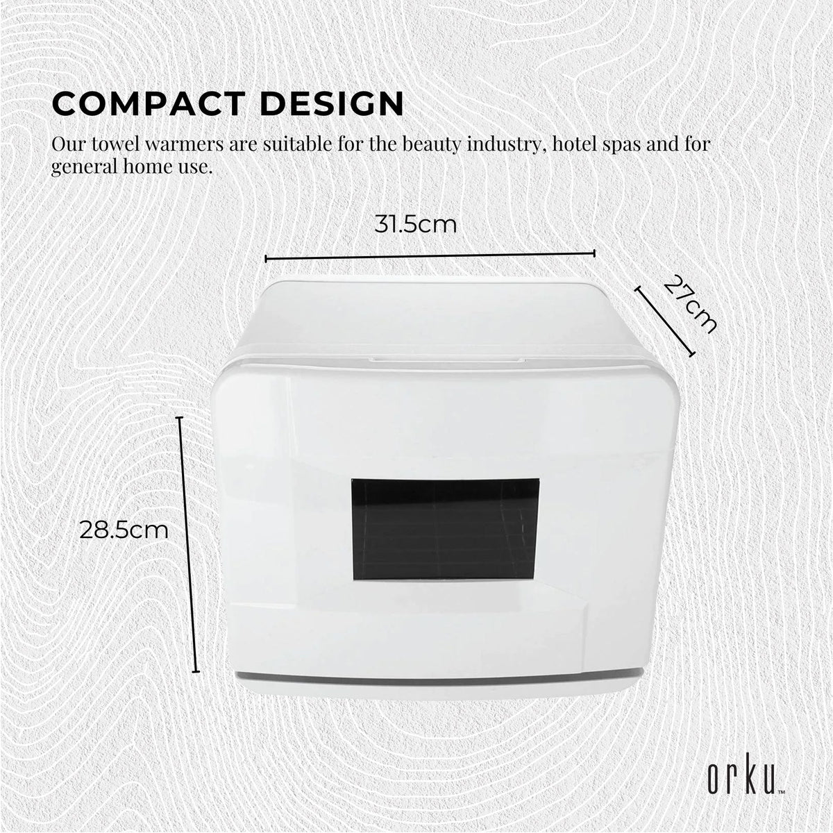 8L Electric Towel Warmer | White | UV Steriliser Cabinet | Small Hot Heater & Sanitiser