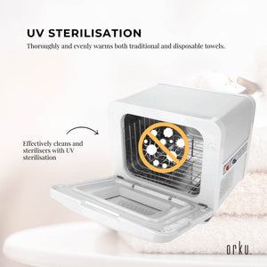 8L Electric Towel Warmer | White | UV Steriliser Cabinet | Small Hot Heater & Sanitiser