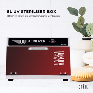 8L UV Steriliser Box | Beauty Equipment Sanitiser | Salon & Nail Tools Disinfection Cabinet