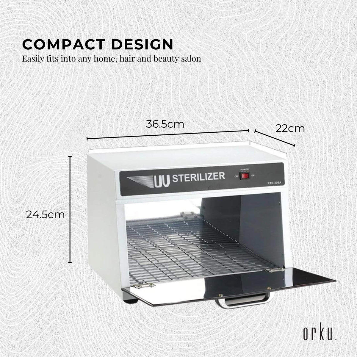 8L UV Steriliser Box | Beauty Equipment Sanitiser | Salon & Nail Tools Disinfection Cabinet