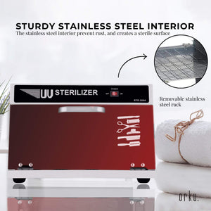8L UV Steriliser Box | Beauty Equipment Sanitiser | Salon & Nail Tools Disinfection Cabinet