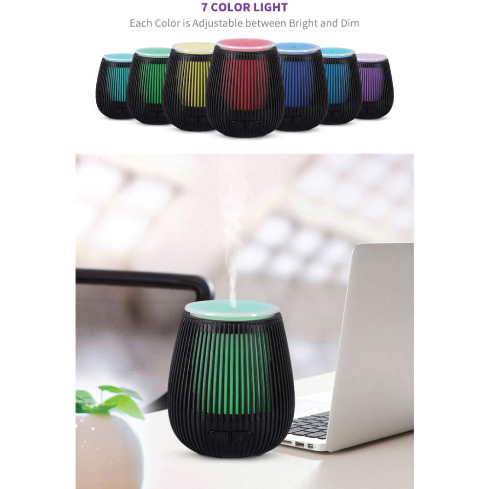 Essential Oil Aroma Diffuser | USB | 100ml | Black | Portable Ultrasonic Car Humidifier