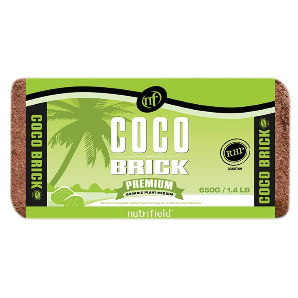 Nutrifield Coco Brick Coir Peat | 650g | 5x Pack | Organic Plant Growth Media