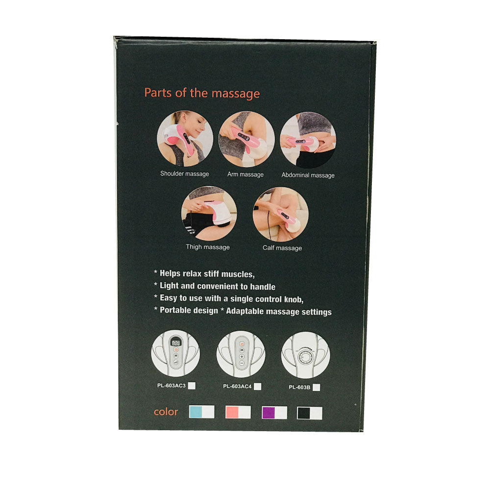 Full Body Vibration Handheld Massager | 4 Massage Heads | Neck, Shoulders, Back, Legs | Deep Tissue Relief