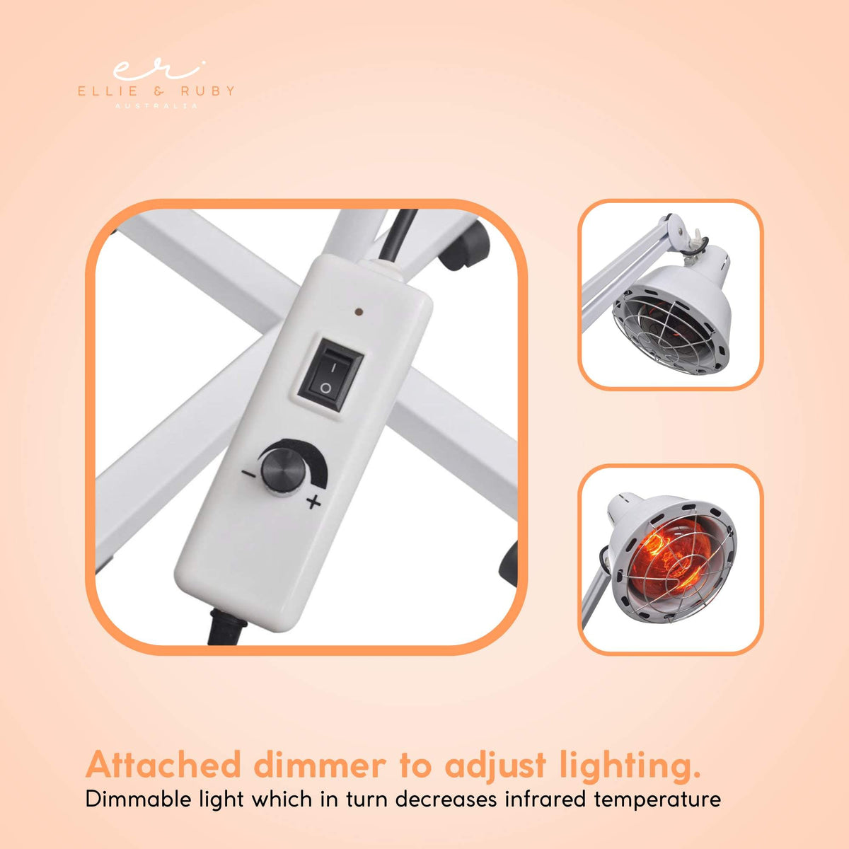 Infrared Heat Floor Lamp | 275W | Mobile Dimmable Salon & Home Thermotherapy Treatment