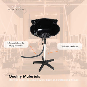 Large Portable Hairdressing Salon Basin | Deep Hair Washing Sink | Shampoo Wash Bowl