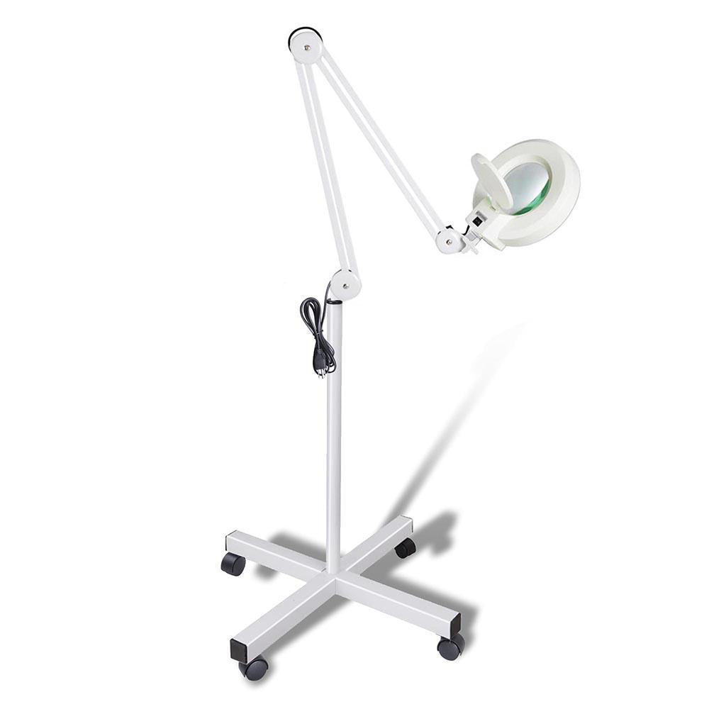 5x Magnifying Lamp | Fluorescent Salon Light | Glass Beauty Floor Stand Magnifier