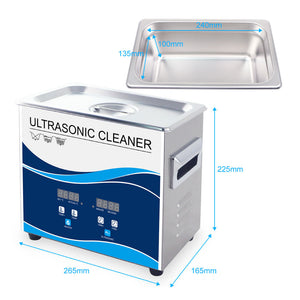 3.2L Digital Ultrasonic Cleaner | Jewelry & Parts Cleaning | Ultra Sonic Bath with Degas Function