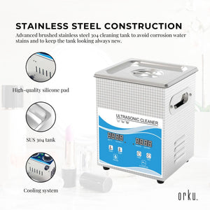2L Digital Ultrasonic Cleaner | Jewelry & Parts Cleaning | Ultra Sonic Bath with Degas Function