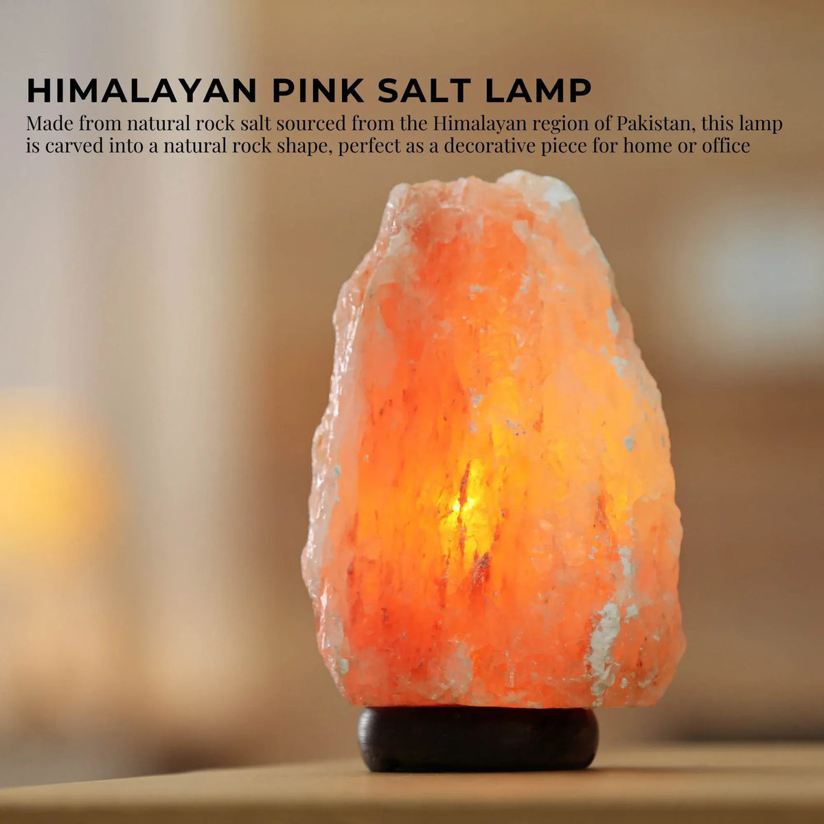 12V 12W 2-3 kg Himalayan Pink Salt Lamp | Natural Rock Crystal Light with On/Off Switch