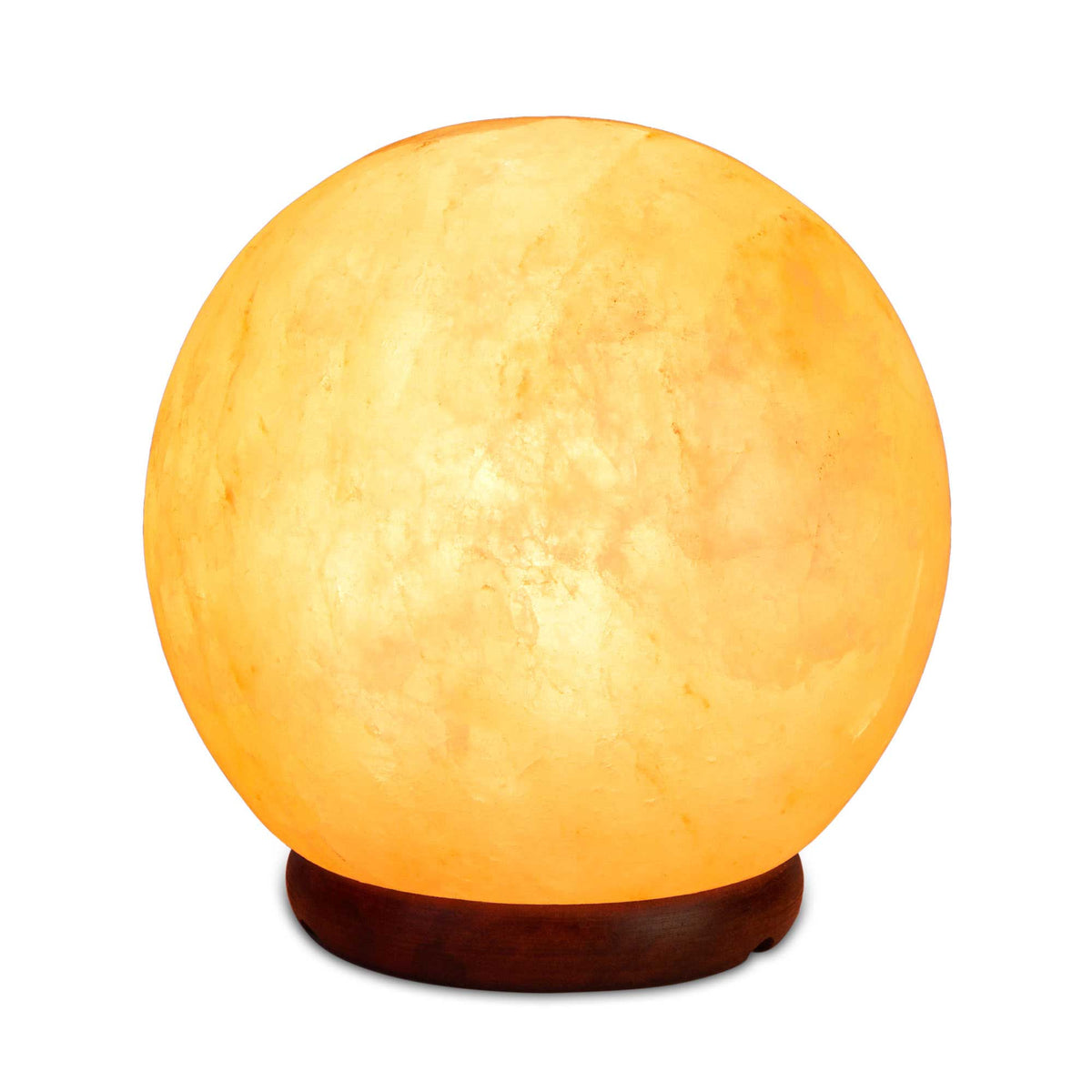 12V 12W 6.5" Ball Himalayan Pink Salt Lamp | Carved Rock Crystal Light with On/Off Switch