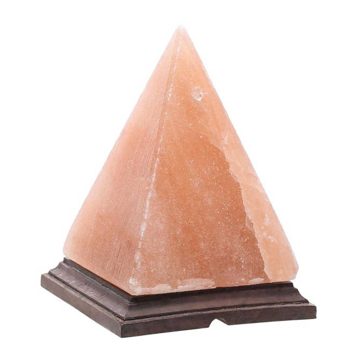 Himalayan Pink Salt Lamp | 12V 12W | Pyramid Carved Rock Crystal | On/Off Switch