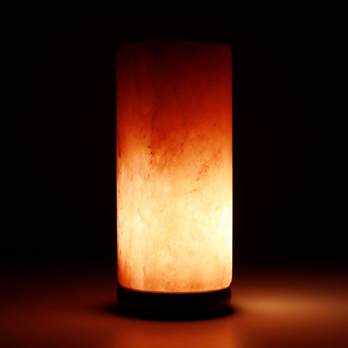 12V 12W Cylinder Himalayan Pink Salt Lamp | Carved Rock Crystal Light with On/Off Switch
