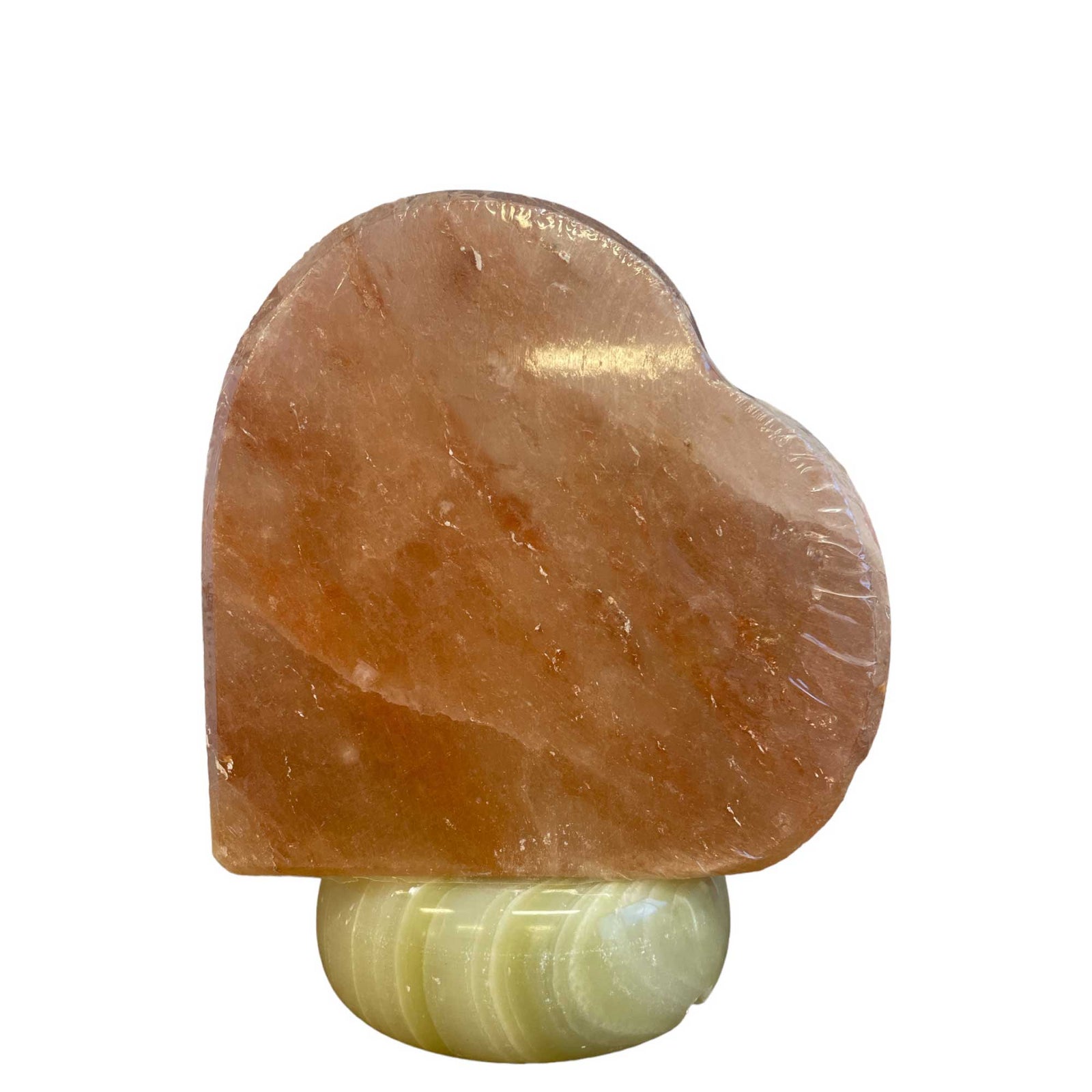 12V 12W Heart Himalayan Pink Salt Lamp | Carved Rock Crystal Light with On/Off Switch