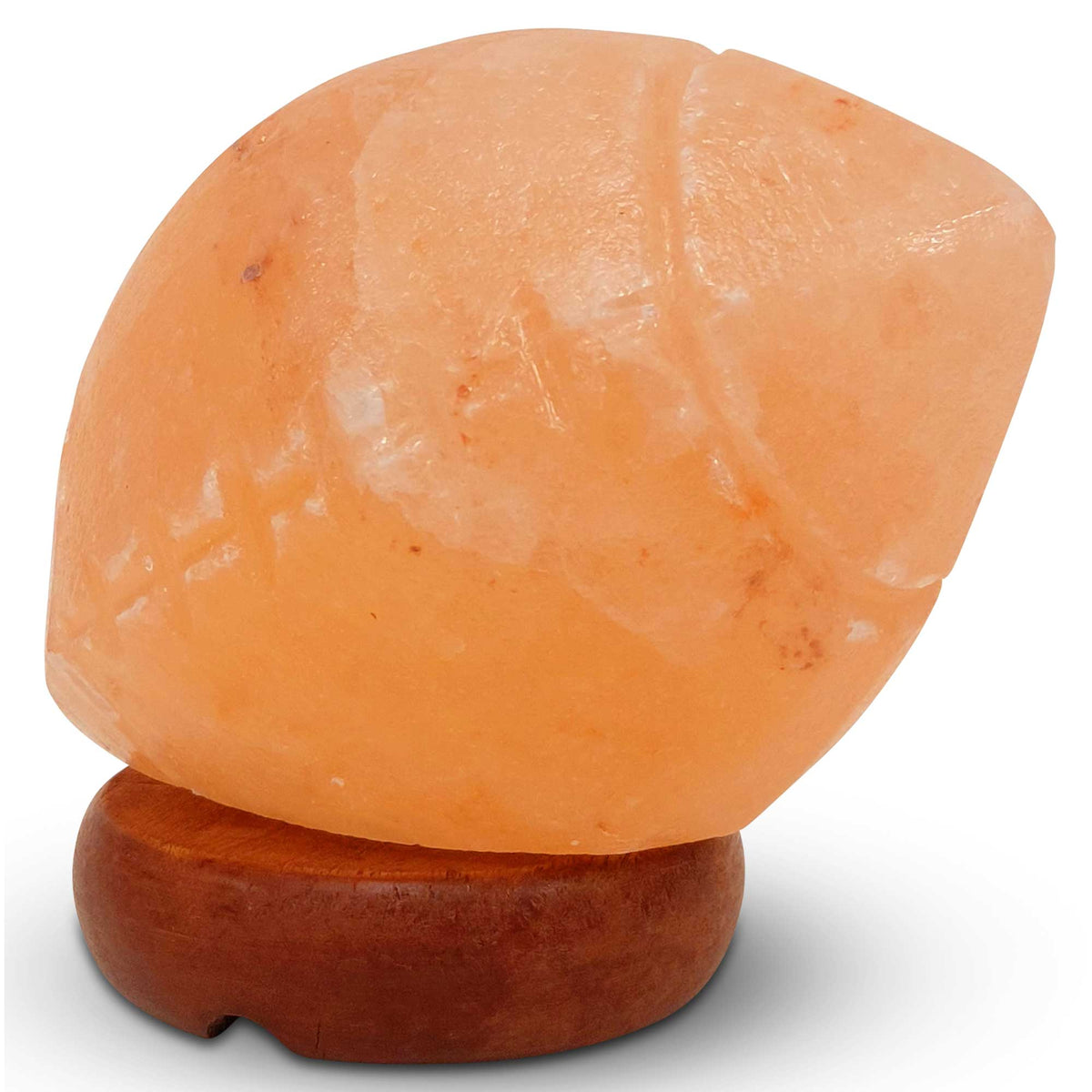 12V 12W Rugby Himalayan Pink Salt Lamp | Carved Footy Rock Crystal Light with On/Off Switch